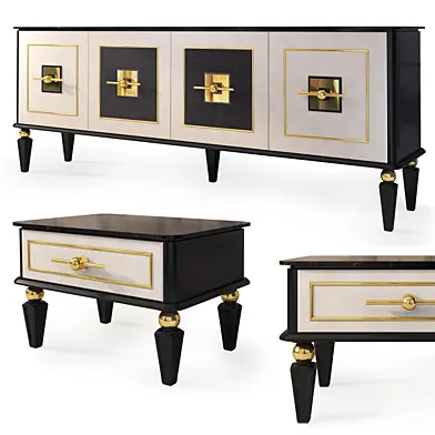 Комод  и тумба Ар деко Monet. Nightstand, tv stand by Yildiz Mobilya