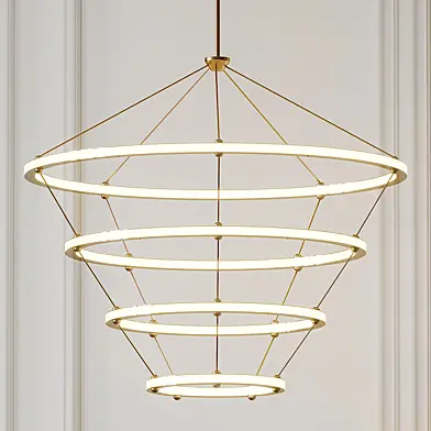 Halo Chandelier 4 Rings by The Future Perfect
