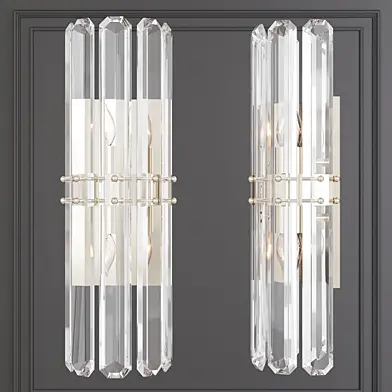 Restoration Hardware BONNINGTON TALL SCONCE Nickel