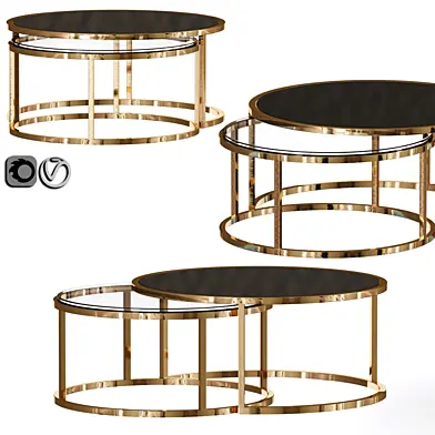Anyan 2 Piece Coffee Table Set Cb2