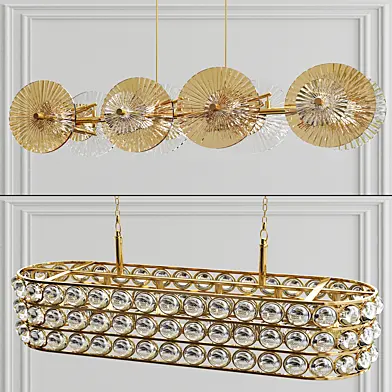 A collection of hanging chandeliers.