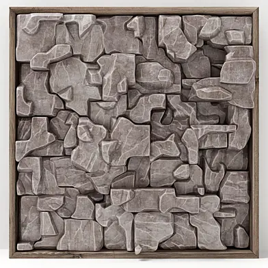 Stone splinter rock panel frame n1  / Каменная панель из скальных обломков