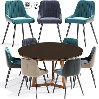 Amos Dining Chair And Table