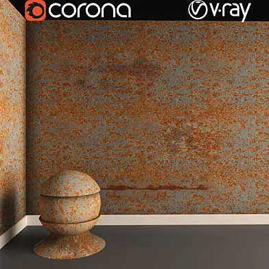 Rusty metal material