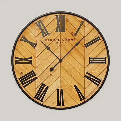 Delia Wooden Roman Numeral Wall Clock