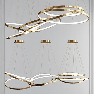 LED Oval Rings Pendant
