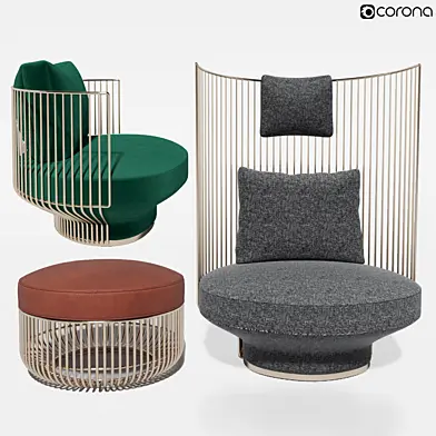 set armchair PARADISE BIRD | Wittmann