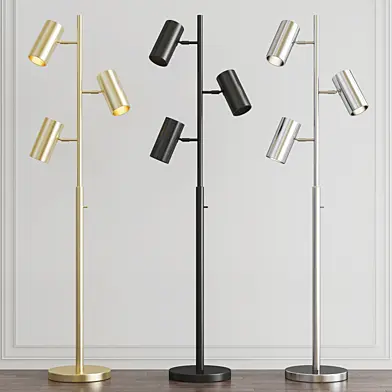 Possini Euro Canasta Trac Tree Floor Lamp Satin Brass
