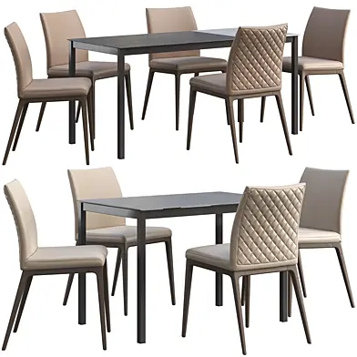 Dining table Connubia Snap+chair Romatti Soprano