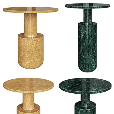 Sienna-Green Plateau Side Table by Studio Raw Material