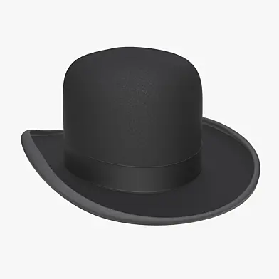 Black bowler hat