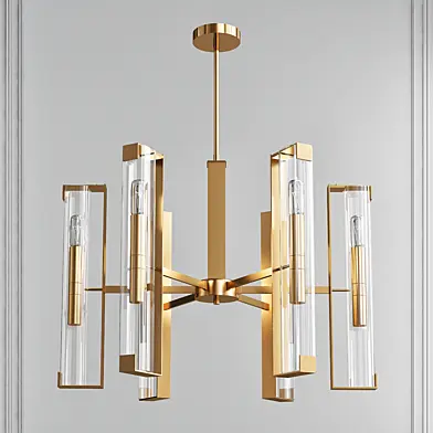 Winfield Warm Brass 10 Light Chandelier by Savoy House