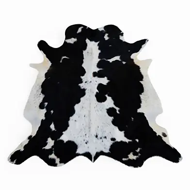 Cowhide Black and White Spotted Rug