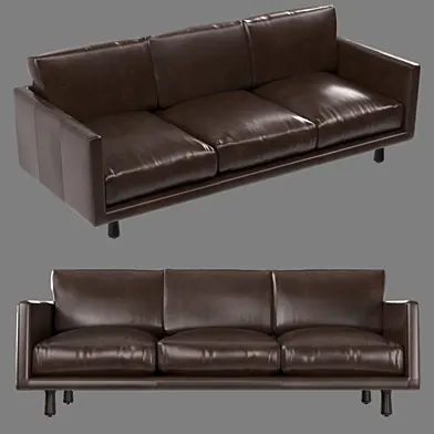Carey 3 seater sofa vintage brown leather