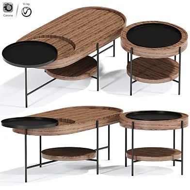 Modern Coffee Table With Storage Shelf