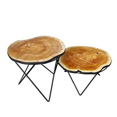 Organic Teak Root Tables