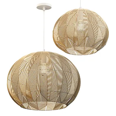 NATURAL ROUND RATTAN PENDANT