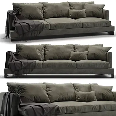 sofa long island flexform green