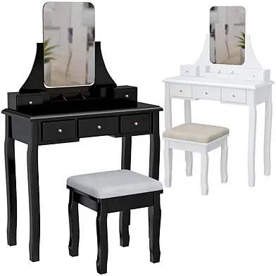 Beauregard Vanity Set with Mirror