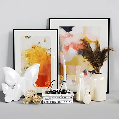 decorative set with butterfly