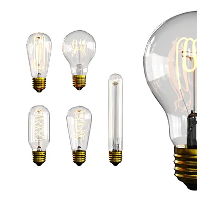 5 Edison Bulb lamps