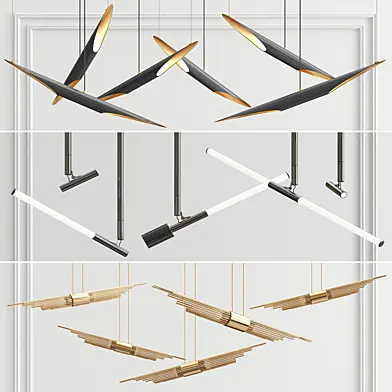 Coltrane Angled Delta Chandelier - 3 type