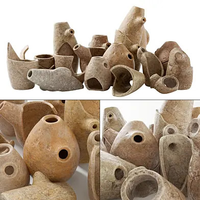 Clay old dishes  splinter  decor n1 / Обломки глиняной посуды