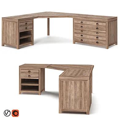 Restoration Hardware Printmaker's Modular Desk