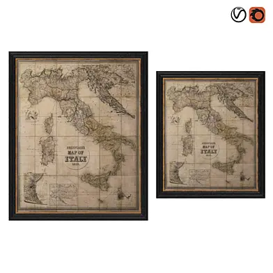 Restoration Hardware Stanford's 1859 Map Of Italy