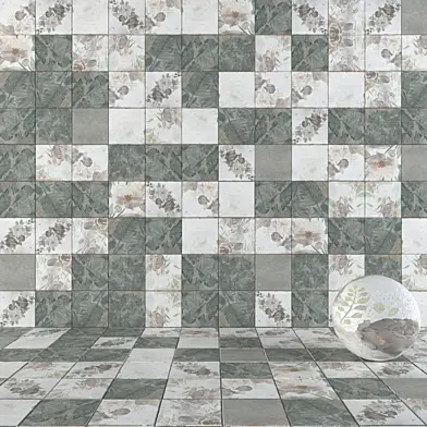 Concrete Wall Tiles Bloom Flora Dekor