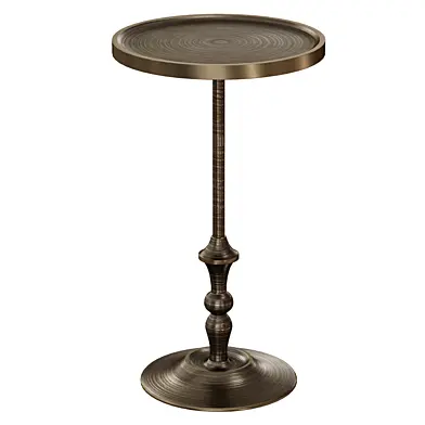 Круглый Металлический Коктейльный Журнальный столик Sadie Drink Table (Crate and Barrel)