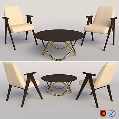 Chair and table