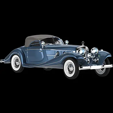Mersedes 1938 540k blueprint V 01 with closed top