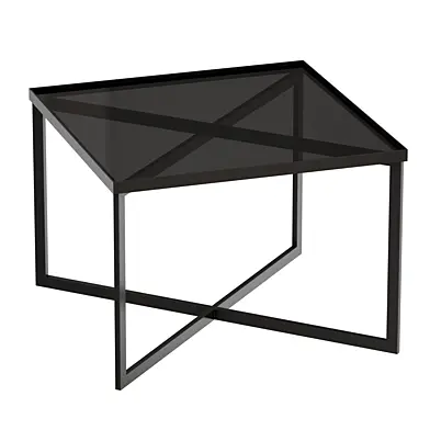 Журнальный столик Gibson Smoke Glass Bunching Table (Crate and Barrel)