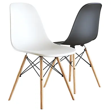Eames style DSW white chair