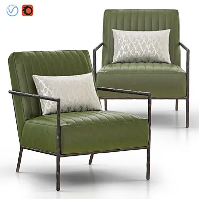 Pratt Leather Metal Frame Chair
