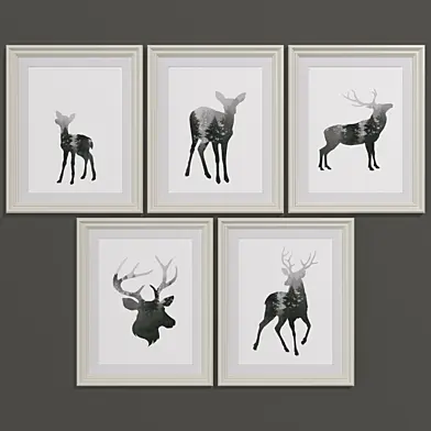 Forest stag set