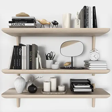 Полки ЛИСАБО (IKEA) с декоративным наполнением