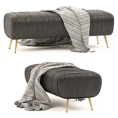 Bench Souffle-ruched leather