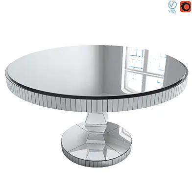 Round Mirrored Dining Table