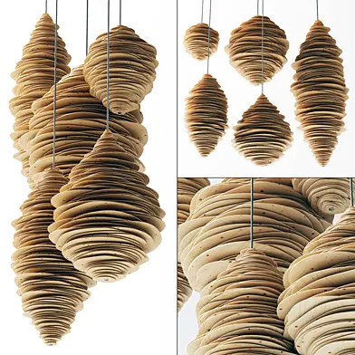 Parametric vespiary decor n1 / Параметрические подвесы ульи из фанеры