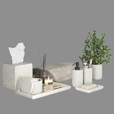 Pottery Barn Frost Marble Bath Accessories