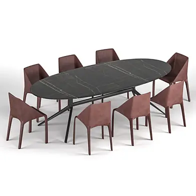 Poliform MONDRIAN & Manta chair