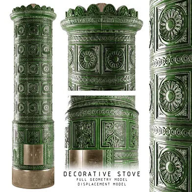 Decorative XIX. century tiled stove