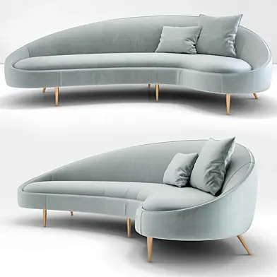 Jonathan Adler Ether Curved Sofa