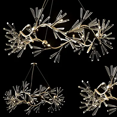Luna: Crystal Wand Branched Nine-Light Chandelier