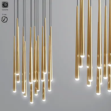Cascade Frosted Glass Led Multi Light Pendant