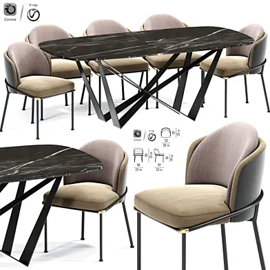 Baron Sea Foam Dining Chair Table