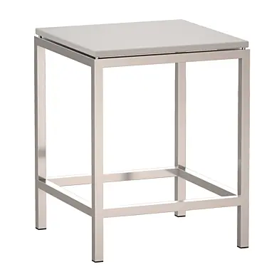 Журнальный столик Era Limestone Square Side Table (Crate and Barrel)
