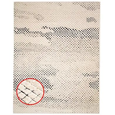 Serpentine Hand-Knotted Wool Rug